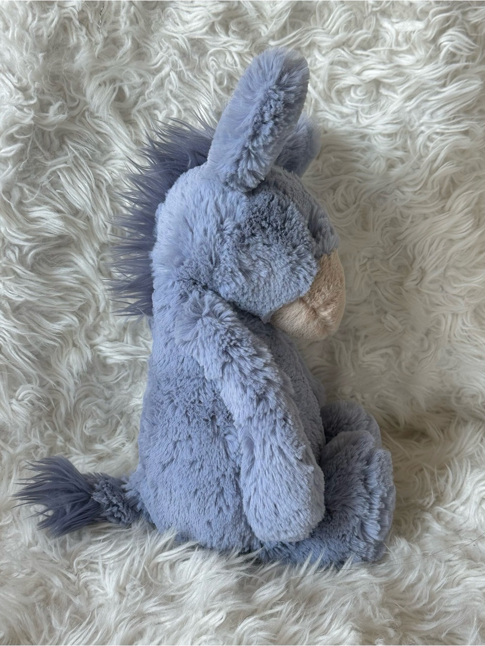 Jellycat retired Bashful Donkey blue gray stuffed animal plush - Picture 2 of 9